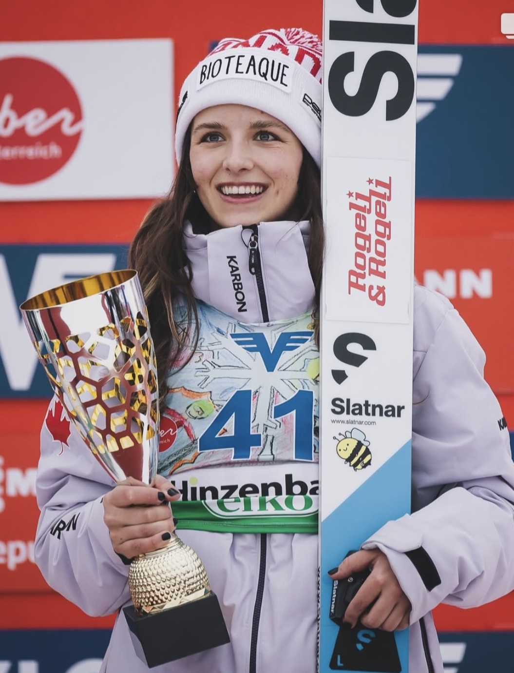 Canadian Ski Jumper Abigail Strate Soars to First World Cup Ski Jumping Medal of Season