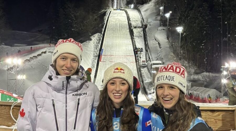 Canadian Ski Jumpers Alex Loutitt and Abigail Strate Blown into Top 12 at World Championships